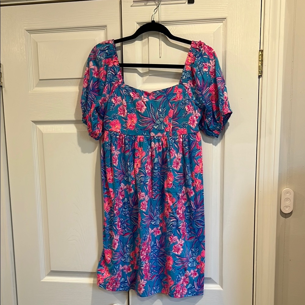 Lilly Pulitzer Delaney Dress Cumulus Blue Orchid Oasis